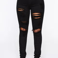 2025 New Black Ripped Jeans For Women Fashion High Waist Denim Pencil Pants Stretch Slim Skinny Trousers XS-XL Global Drop Ship