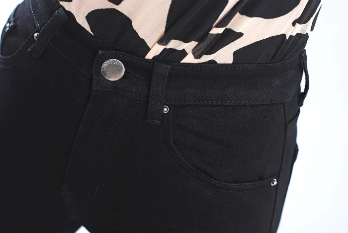 Promotion Women Autumn Bell Bottom Jeans Boot Cut Pants Office Lady Mid Waist Long Flares Trousers Size 26-38