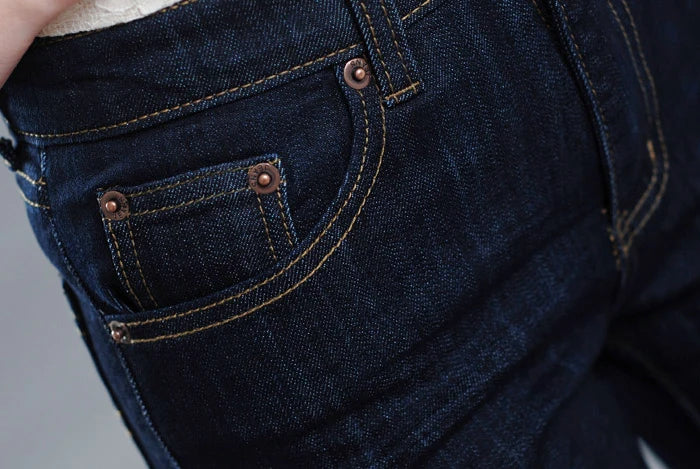 Promotion Women Autumn Bell Bottom Jeans Boot Cut Pants Office Lady Mid Waist Long Flares Trousers Size 26-38