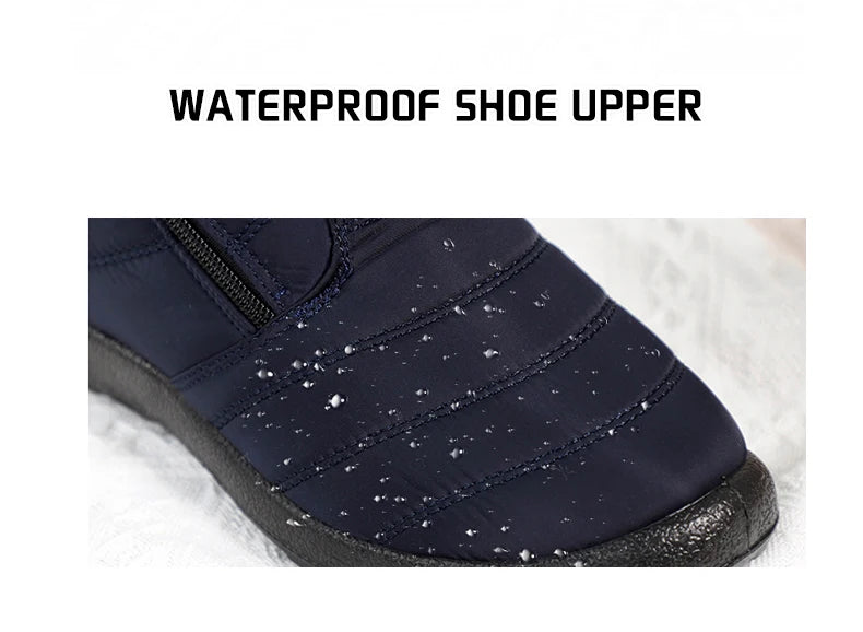 Winter Women Boots Waterproof Snow Boots Plus Size Casual Flat Women Casual Shoes Warm Fur Female Boots Antislip Cotton Shoes