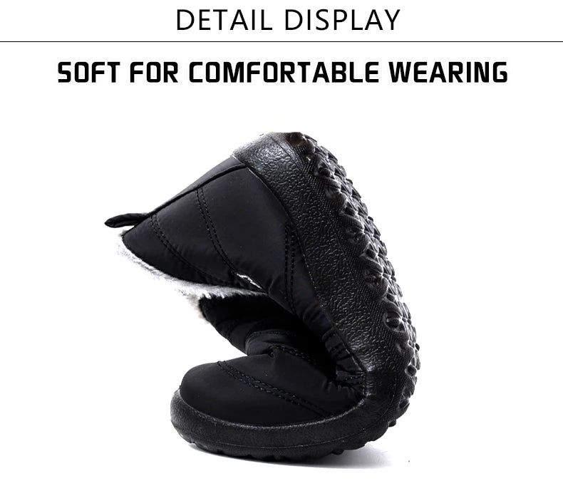 Winter Women Boots Waterproof Snow Boots Plus Size Casual Flat Women Casual Shoes Warm Fur Female Boots Antislip Cotton Shoes