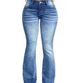2024 New Women's Stretch Boot Cut Jeans Fashion Slim Fit Hip-Lifting Denim Flared Pants Casual Women's Trousers